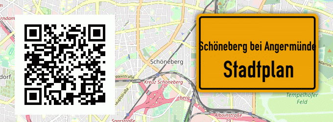Stadtplan Schöneberg bei Angermünde