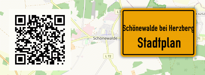 Stadtplan Schönewalde bei Herzberg, Elster