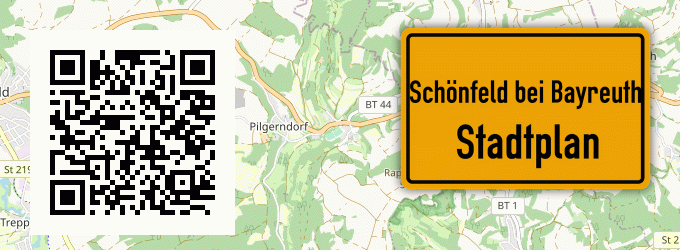 Stadtplan Schönfeld bei Bayreuth