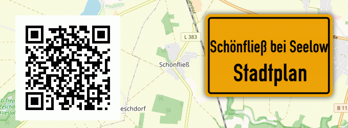 Stadtplan Schönfließ bei Seelow