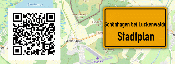 Stadtplan Schönhagen bei Luckenwalde