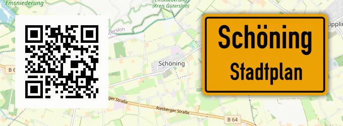 Stadtplan Schöning, Kreis Paderborn