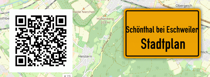 Stadtplan Schönthal bei Eschweiler, Rheinland