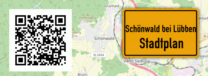 Stadtplan Schönwald bei Lübben