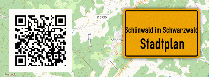 Stadtplan Schönwald im Schwarzwald