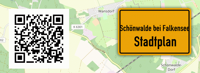 Stadtplan Schönwalde bei Falkensee