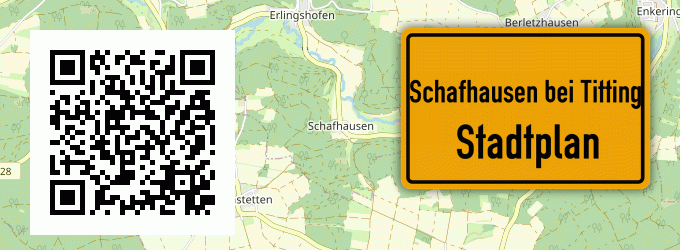 Stadtplan Schafhausen bei Titting, Oberbayern