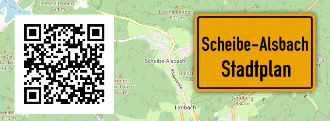 Stadtplan Scheibe-Alsbach