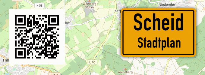 Stadtplan Scheid, Eifel