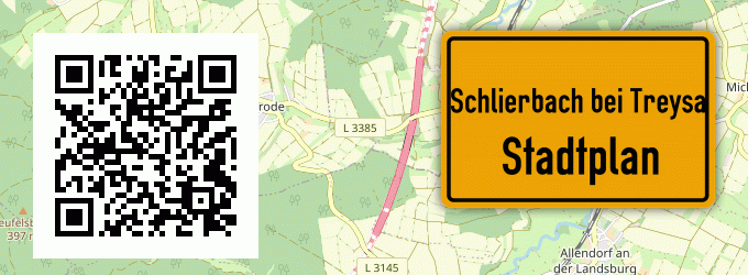 Stadtplan Schlierbach bei Treysa