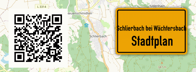Stadtplan Schlierbach bei Wächtersbach