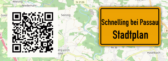 Stadtplan Schnelling bei Passau