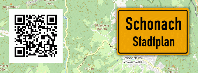 Stadtplan Schonach, Württemberg