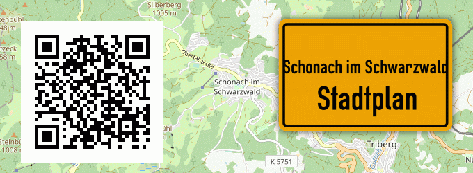 Stadtplan Schonach im Schwarzwald