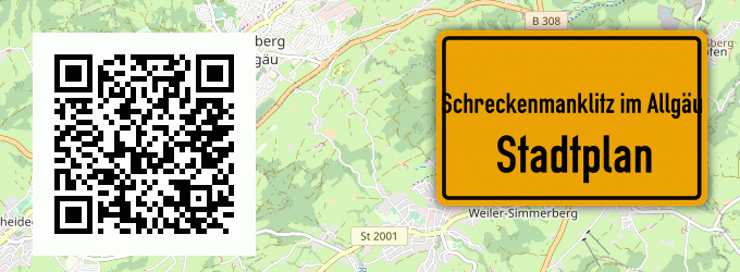 Stadtplan Schreckenmanklitz im Allgäu