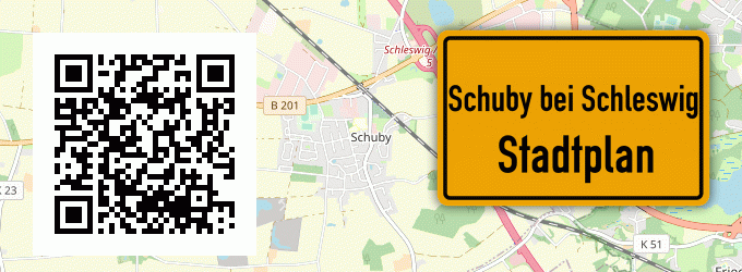 Stadtplan Schuby bei Schleswig