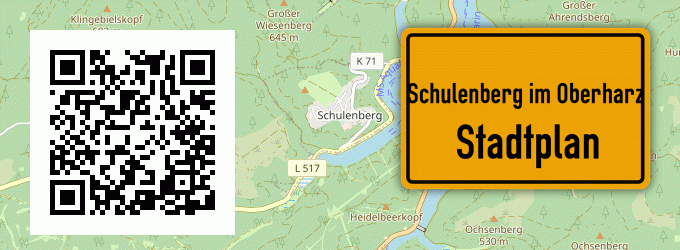 Stadtplan Schulenberg im Oberharz