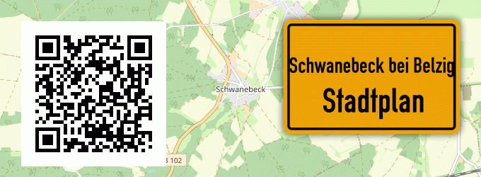 Stadtplan Schwanebeck bei Belzig