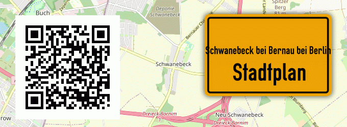 Stadtplan Schwanebeck bei Bernau bei Berlin