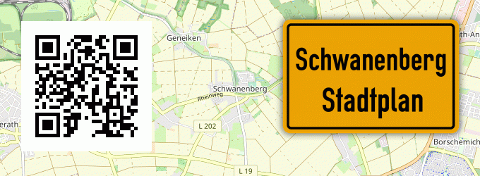 Stadtplan Schwanenberg, Kreis Erkelenz