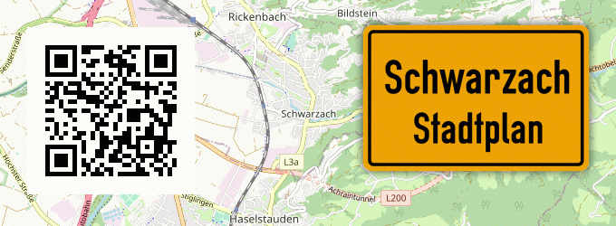 Stadtplan Schwarzach, Kreis Regen