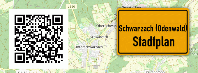 Stadtplan Schwarzach (Odenwald)