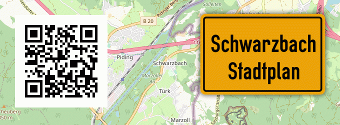 Stadtplan Schwarzbach, Kreis Hünfeld