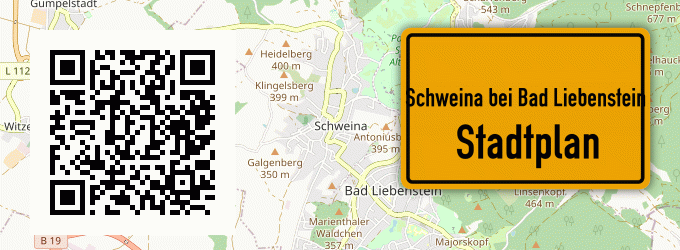 Stadtplan Schweina bei Bad Liebenstein