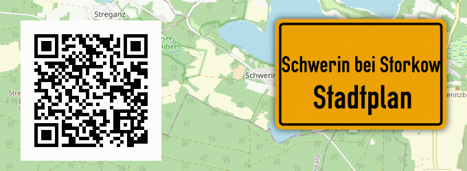 Stadtplan Schwerin bei Storkow, Mark