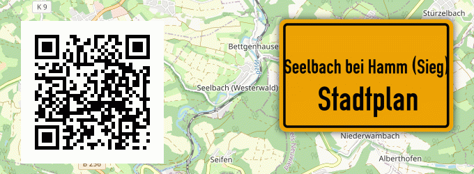 Stadtplan Seelbach bei Hamm (Sieg)