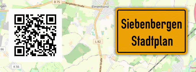 Stadtplan Siebenbergen, Kreis Stormarn