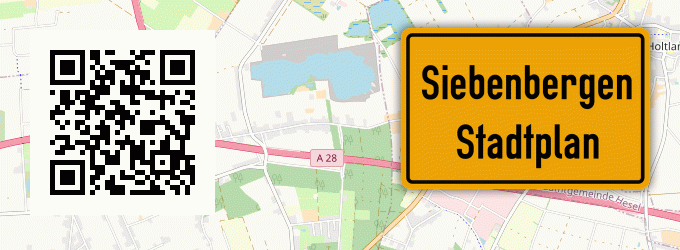 Stadtplan Siebenbergen, Ostfriesland
