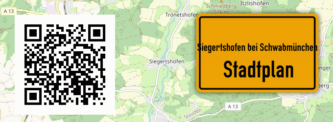 Stadtplan Siegertshofen bei Schwabmünchen