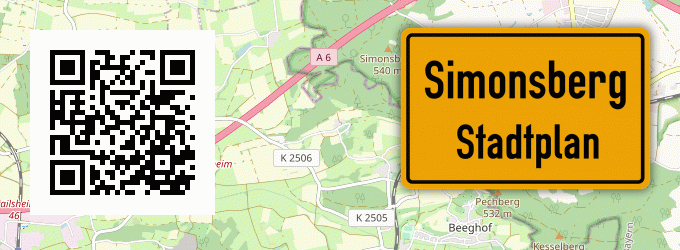 Stadtplan Simonsberg