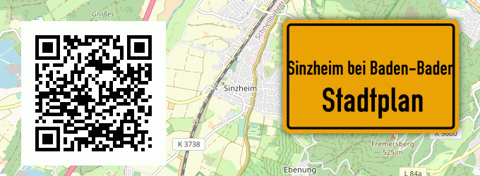 Stadtplan Sinzheim bei Baden-Baden