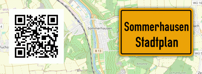 Stadtplan Sommerhausen, Main