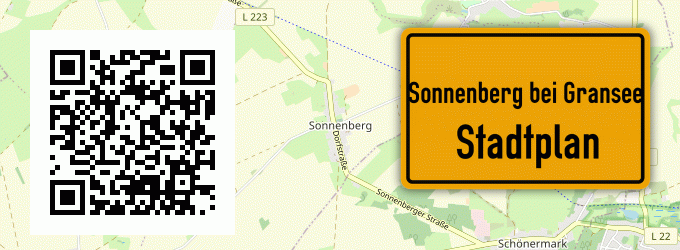 Stadtplan Sonnenberg bei Gransee
