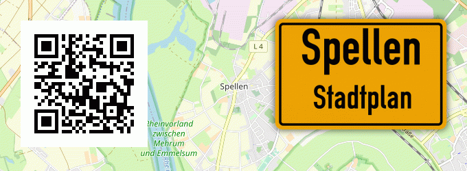 Stadtplan Spellen, Niederrhein