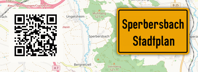 Stadtplan Sperbersbach