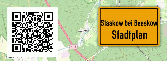 Stadtplan Staakow bei Beeskow