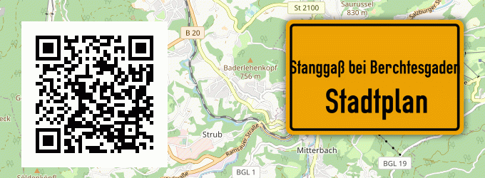 Stadtplan Stanggaß bei Berchtesgaden