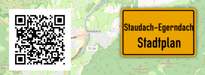 Stadtplan Staudach-Egerndach