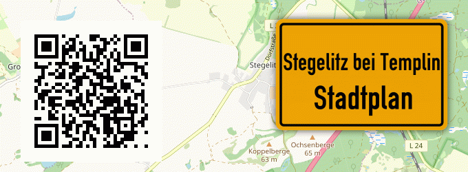 Stadtplan Stegelitz bei Templin