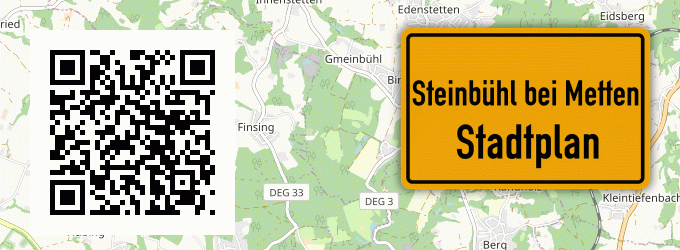 Stadtplan Steinbühl bei Metten, Niederbayern