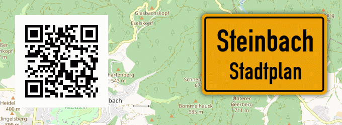 Stadtplan Steinbach, Kreis Gießen