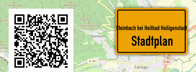 Stadtplan Steinbach bei Heilbad Heiligenstadt