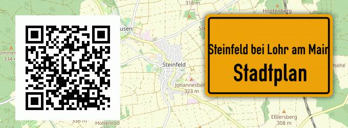 Stadtplan Steinfeld bei Lohr am Main