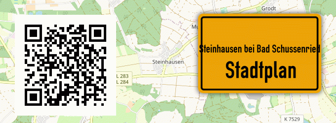 Stadtplan Steinhausen bei Bad Schussenried