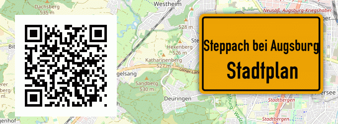 Stadtplan Steppach bei Augsburg