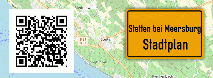 Stadtplan Stetten bei Meersburg, Bodensee